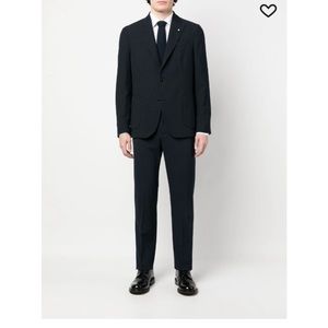 NWT Lardini Single breasted logo-embroidered blazer